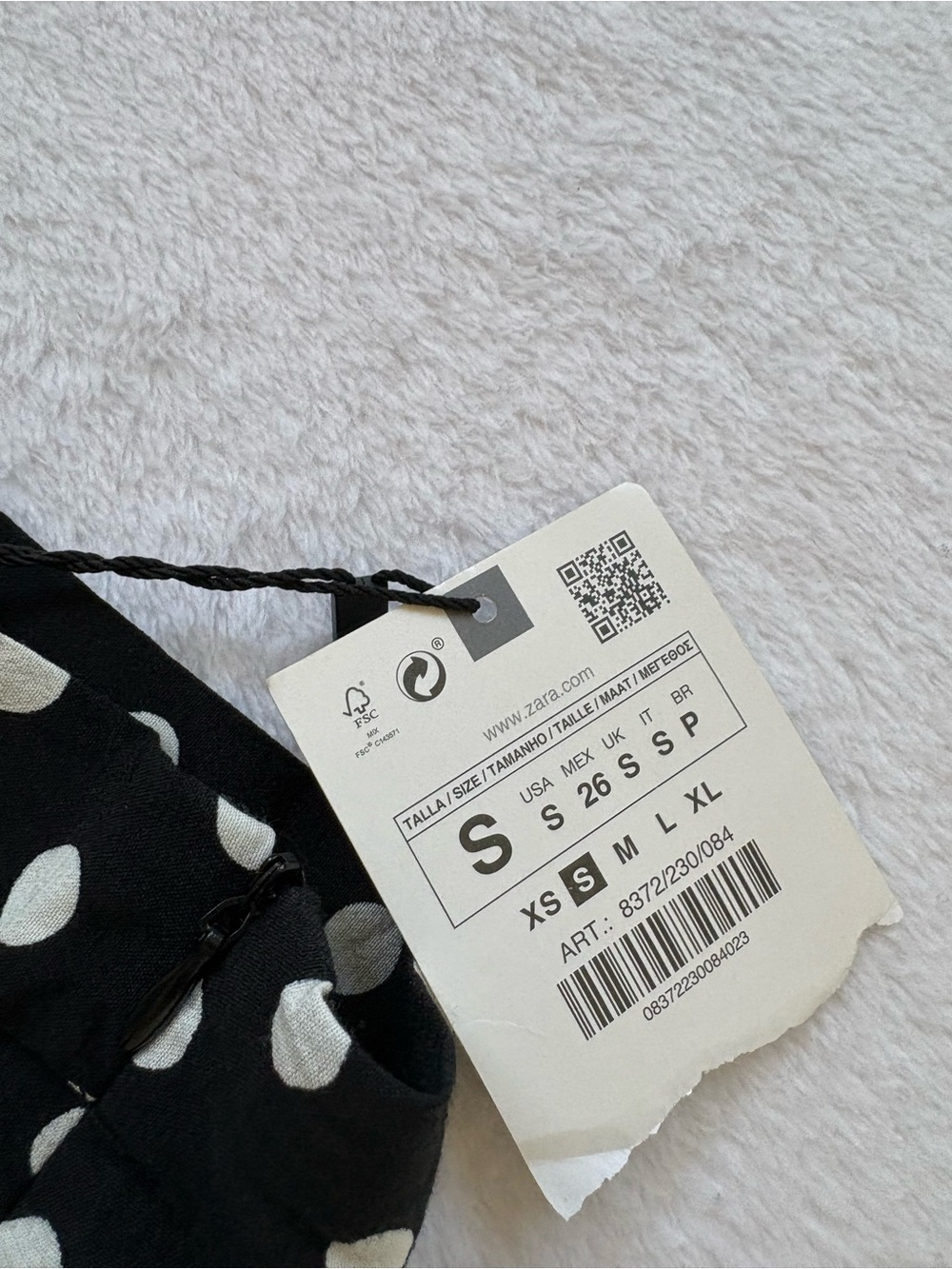 Zara Black Polka Dot Ruffle Skort - Picture 6 of 9